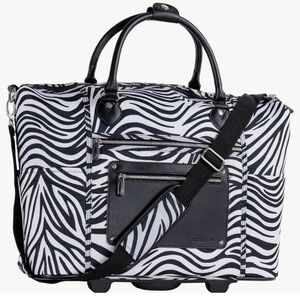 CALPAK Zanny Rolling TSA Laptop Tote Zebra Print Carry-On Travel Bag NWT Rare